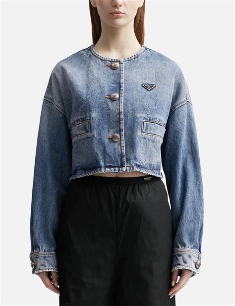 prada cotton jacket|Prada jacket denim.